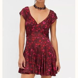 NEW Free People It Takes Two Wrap Dress, Mini Boho Purple Dress, Size XL, NWT
